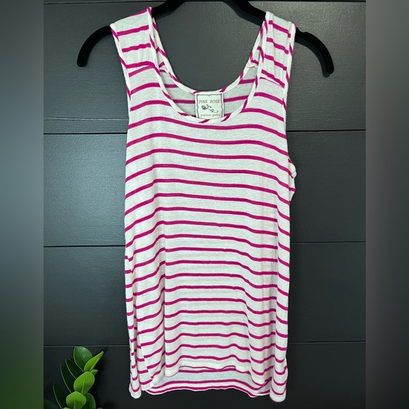 PINK ROSE Premium Quality Striped Tank Top. Women’s size L. GUC - Picture 6 of 6